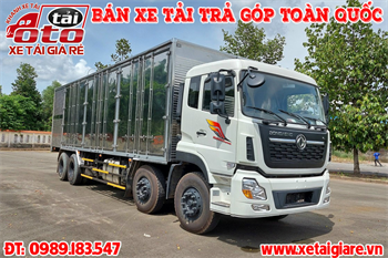 Xe Tải Dongfeng Hoàng Huy 4 Chân Thùng Kín 2022 | Xe Tải Dongfeng 18 Tấn Thùng Kín